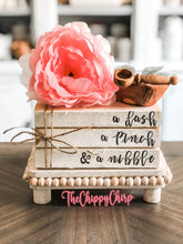 Load image into Gallery viewer, Stamped Book Stack - a dash a pinch & a nibble