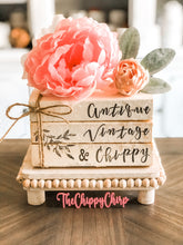 Load image into Gallery viewer, Stamped Book Stack - Antique Vintage & Chippy
