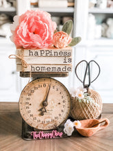 Load image into Gallery viewer, Stamped Book Stack - Happiness is homemade