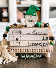 Load image into Gallery viewer, Stamped Book Stack - Love is brewing