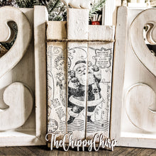Load image into Gallery viewer, Stamped Book Stack - Vertical Vintage Santa Postcard