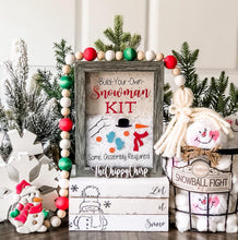 Load image into Gallery viewer, Build-Your-Own Snowman Kit Shelf Sitter, Shaker Sign