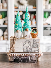 Load image into Gallery viewer, Stamped Book Stack - Easter gnomes with bunny ears and bunny slippers