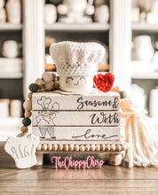 Load image into Gallery viewer, Stamped Book Stack - Seasoned with love