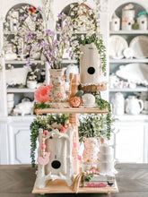 Load image into Gallery viewer, Tiered Tray- Square, Unfinished Wood, Farmhouse Centerpiece, Riser, Stand