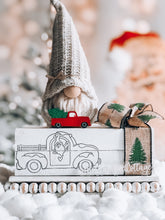 Load image into Gallery viewer, Stamped Book Stack - Gnome in Christmas Truck