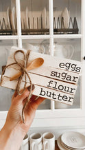 Load image into Gallery viewer, Stamped Book Stack - Eggs sugar flour butter