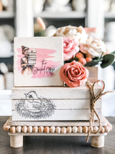 Load image into Gallery viewer, Stamped Book Stack - Nesting Bird