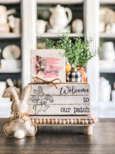 Load image into Gallery viewer, Stamped Book Stack - Welcome to our patch