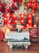 Load image into Gallery viewer, Stamped Book Stack - Fall tractor on the farm silhouette
