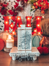Load image into Gallery viewer, Stamped Book Stack - Vertical - Fall on the porch, pumpkins on stairs