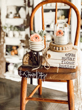 Load image into Gallery viewer, Stamped Book Stack - Eggs sugar flour butter