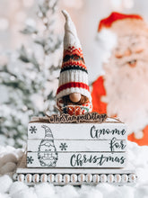 Load image into Gallery viewer, Stamped Book Stack - Gnome for Christmas