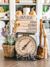 Load image into Gallery viewer, Stamped Book Stack - Eggs sugar flour butter