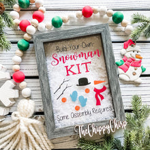 Load image into Gallery viewer, Build-Your-Own Snowman Kit Shelf Sitter, Shaker Sign