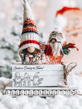 Load image into Gallery viewer, Stamped Book Stack - Santa is coming to town gnomes