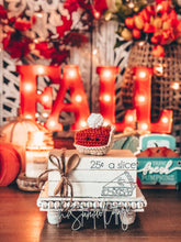 Load image into Gallery viewer, Stamped Book Stack - Pie, 25 cents