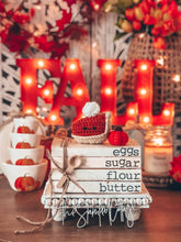 Load image into Gallery viewer, Stamped Book Stack - Eggs sugar flour butter