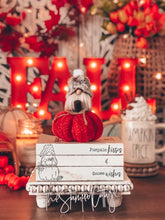 Load image into Gallery viewer, Stamped Book Stack - Pumpkin Kisses and Gnome Wishes