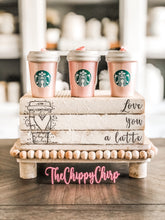 Load image into Gallery viewer, Stamped Book Stack - Love you a latte