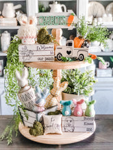 Load image into Gallery viewer, Tiered Tray- Round, Unfinished Wood, Farmhouse Centerpiece, Riser, Stand