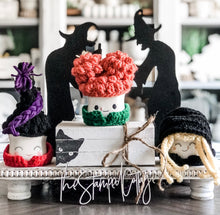 Load image into Gallery viewer, Stamped Book Stack - black cat silhouette