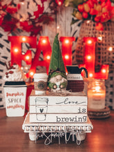 Load image into Gallery viewer, Stamped Book Stack - Love is brewing