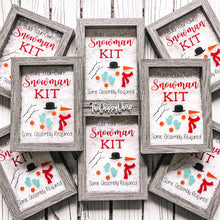 Load image into Gallery viewer, Build-Your-Own Snowman Kit Shelf Sitter, Shaker Sign