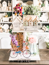 Load image into Gallery viewer, Tiered Tray- Square, Unfinished Wood, Farmhouse Centerpiece, Riser, Stand