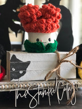 Load image into Gallery viewer, Stamped Book Stack - black cat silhouette