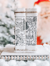 Load image into Gallery viewer, Stamped Book Stack - Vertical Vintage Santa Postcard 2