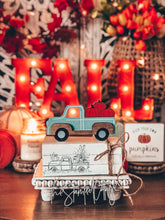 Load image into Gallery viewer, Stamped Book Stack - Fall Pumpkin Truck