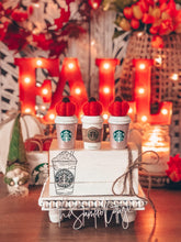 Load image into Gallery viewer, Stamped Book Stack - Coffee cup, frappuccino, frozen drink