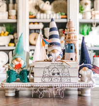 Load image into Gallery viewer, Stamped Book Stack - beach gnomes - some days it’s okay just to be a beach bum!