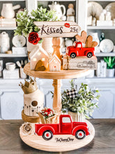 Load image into Gallery viewer, Tiered Tray- Round, Unfinished Wood, Farmhouse Centerpiece, Riser, Stand