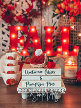 Load image into Gallery viewer, Stamped Book Stack - Autumn Skies & Pumpkin Pies