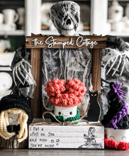 Load image into Gallery viewer, Stamped Book Stack - I put a spell on you and now you’re mine, Hocus Pocus, witch hat