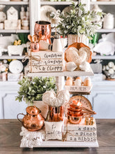 Load image into Gallery viewer, Tiered Tray- Square, Unfinished Wood, Farmhouse Centerpiece, Riser, Stand
