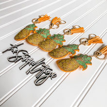Load image into Gallery viewer, Pineapple tassel keychain - great add on!