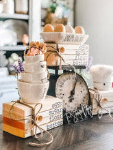 Load image into Gallery viewer, Stamped Book Stack - Eggs sugar flour butter