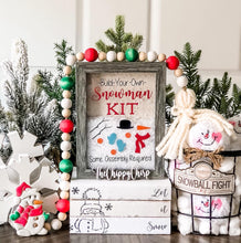 Load image into Gallery viewer, Build-Your-Own Snowman Kit Shelf Sitter, Shaker Sign
