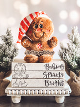Load image into Gallery viewer, Stamped Book Stack - Baking Spirits Bright, Gingerbread Man
