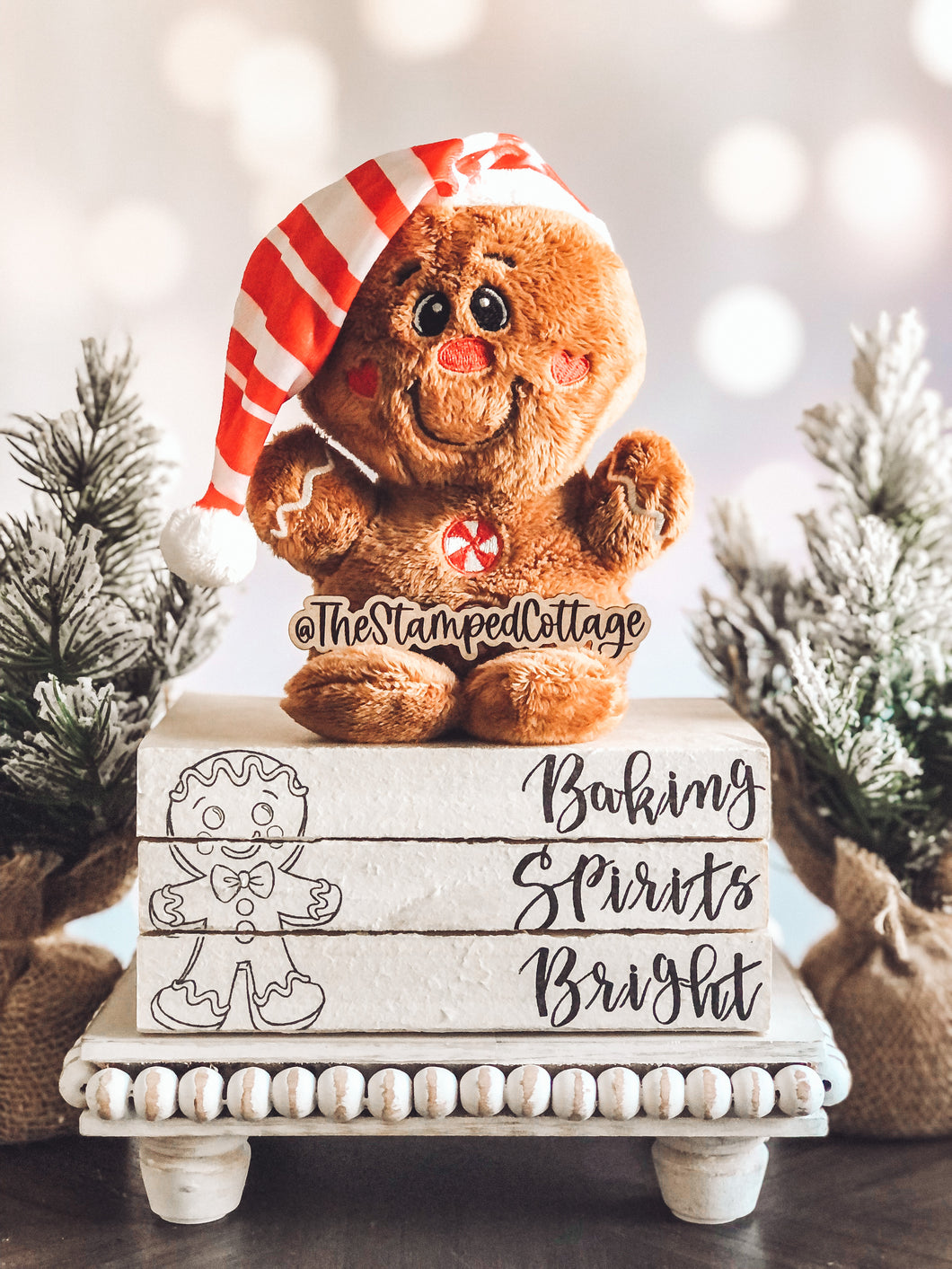 Stamped Book Stack - Baking Spirits Bright, Gingerbread Man