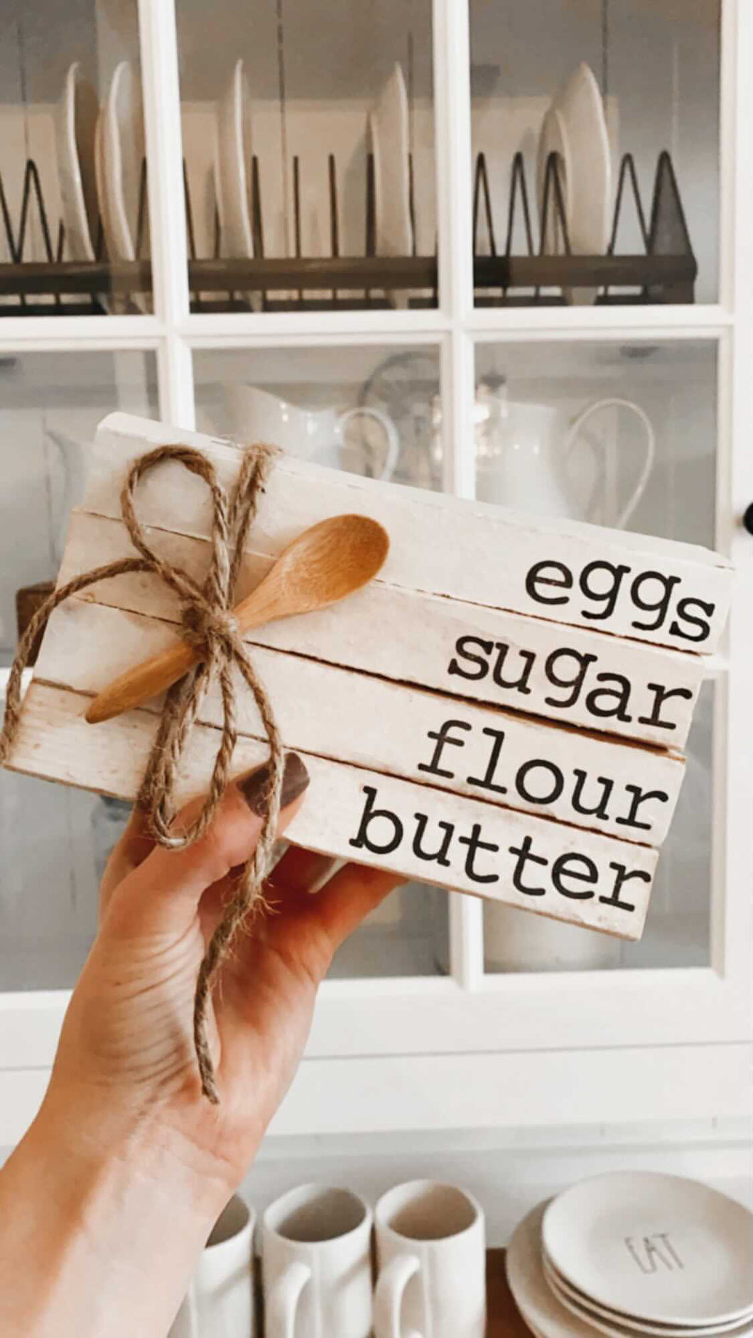 Stamped Book Stack - Eggs sugar flour butter