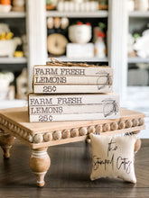 Load image into Gallery viewer, Stamped Book Stack - Farm Fresh Lemons 25 cents
