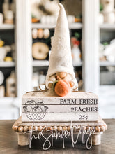 Load image into Gallery viewer, Stamped Book Stack - Farm Fresh Peaches 25 cents
