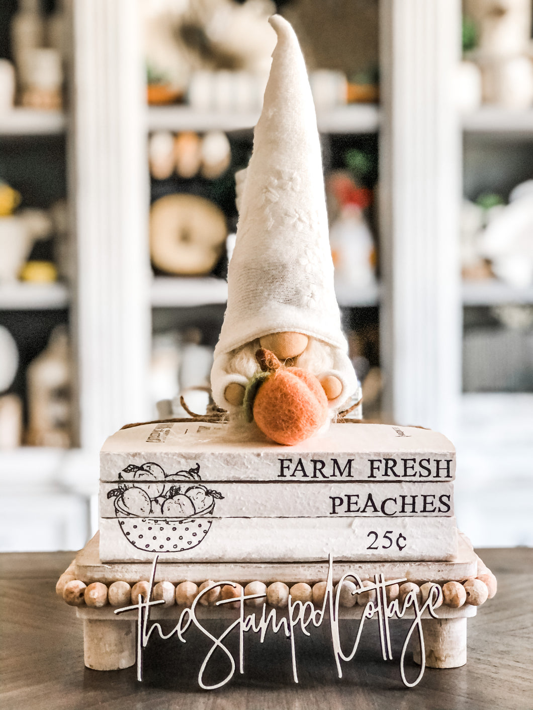 Stamped Book Stack - Farm Fresh Peaches 25 cents