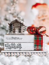 Load image into Gallery viewer, Stamped Book Stack - Keep some Christmas magic in your heart
