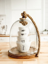 Load image into Gallery viewer, Found Gorgeous Glass Cloche with Wood Base and Rope
