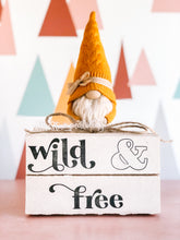 Load image into Gallery viewer, Stamped Book Stack - Wild &amp; free - retro
